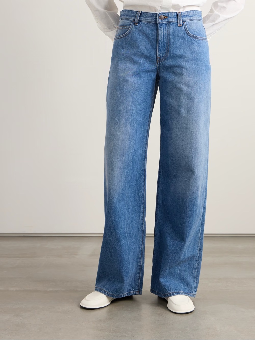 The Row Eglitta Mid-Rise Wide Leg Jeans